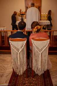 Ozdoby ślubne boho na krzesła
