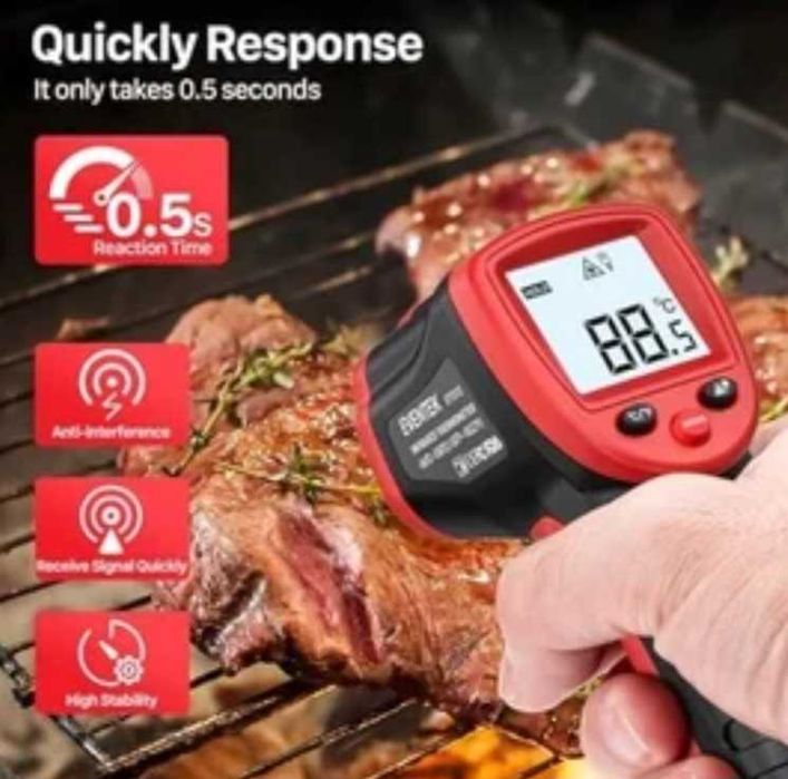 Termometr Laserowy Cyfrowy Na Podczerwień Eventek GM550 -50°C Do 550°C