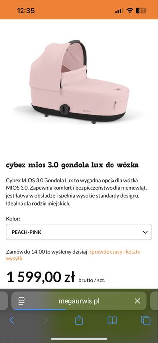 Nowa gondola cybex mios 3.0