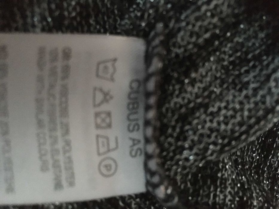 Nowy Sweter tunika bluzka Cubus 134-140 czarno-srebrny