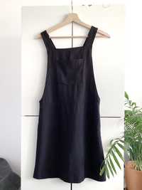 Czarna sukienka na szelkach schoolgirl Topshop 38 M