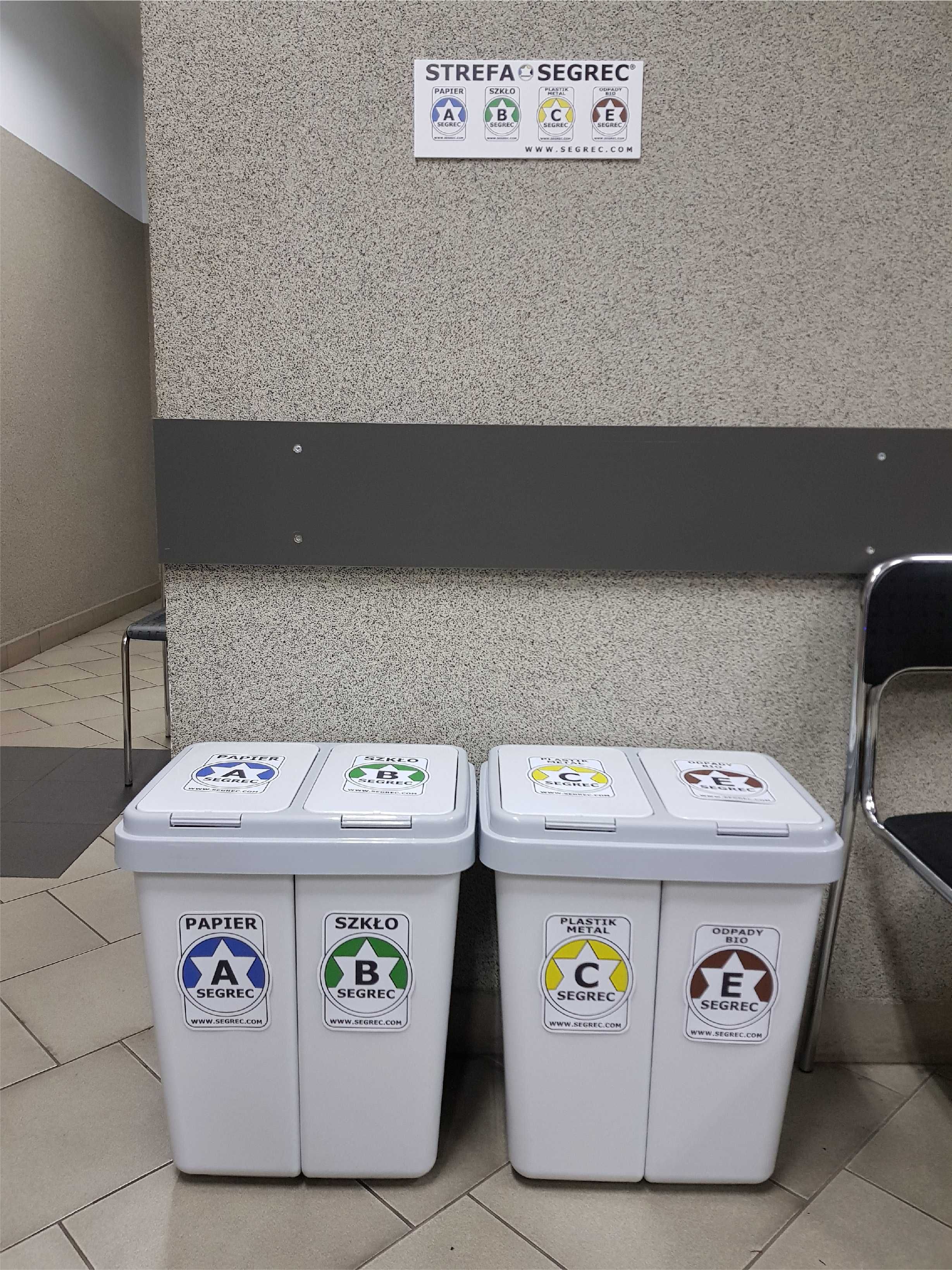 Zestaw 4x25L kosz do segregacji STREFA SEGREC Bio