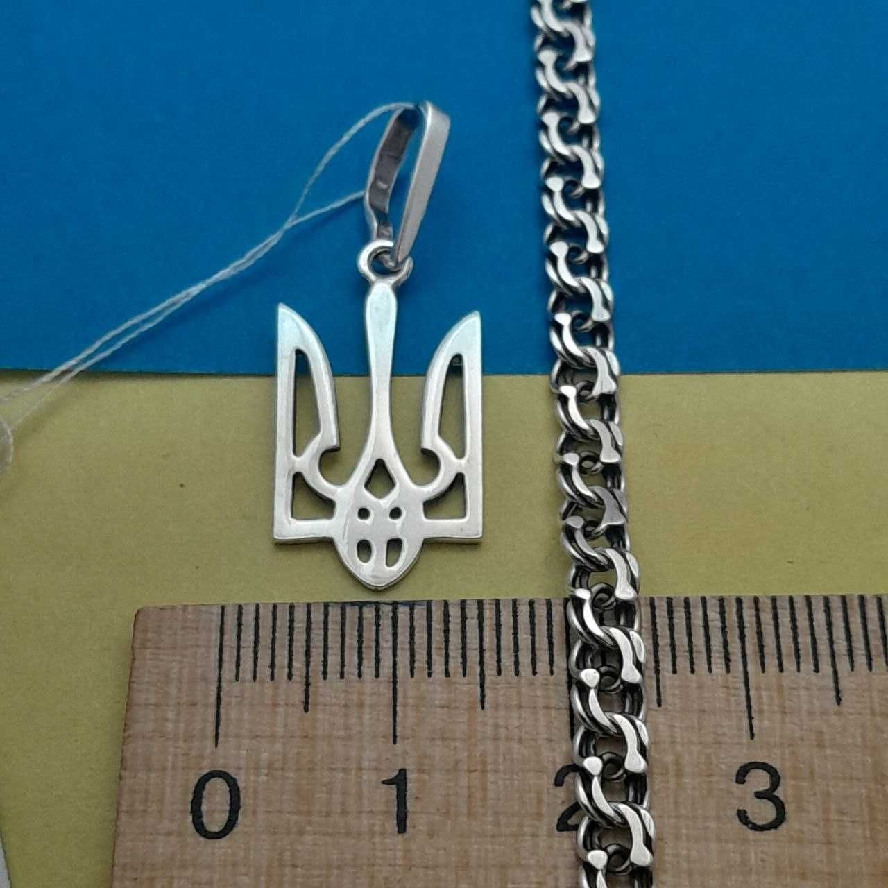 Серебро серебряные цепочки Бисмарк Герб Украины