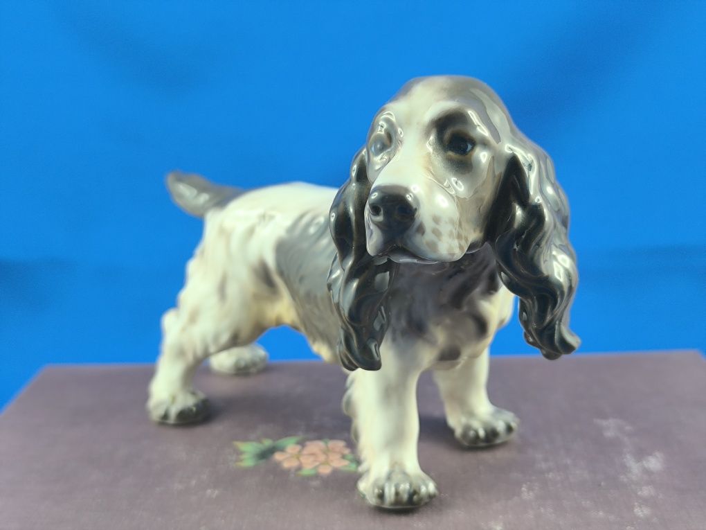 Spaniel Dahl Jensen Kopenhaga #pies #porcelana #ozdoba #prezent