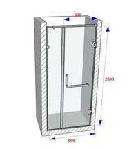 Душевая дверь (перегородка) 90 см (высота 200 см) толщина 8 мм