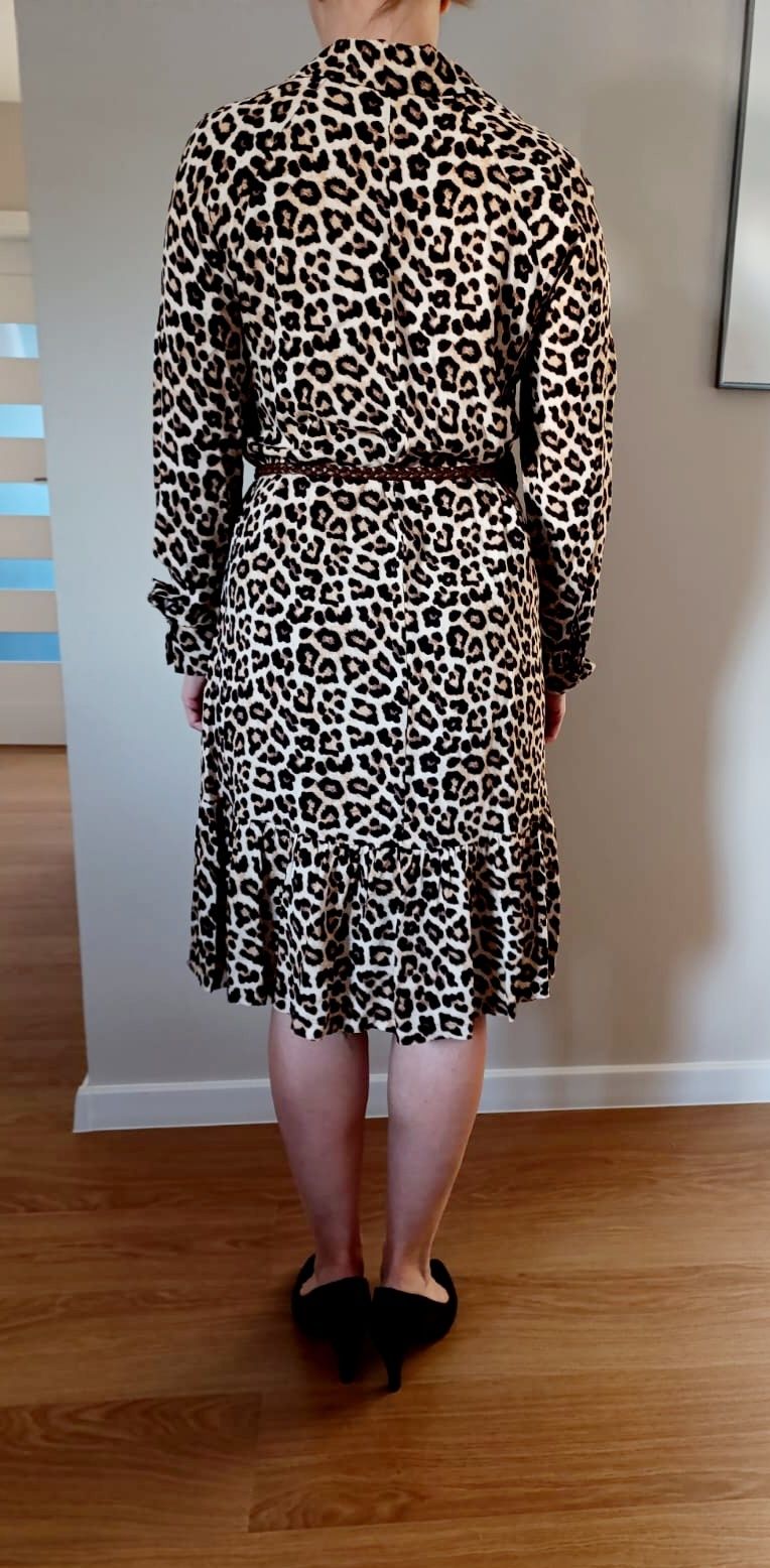 Sukienka codzienna panterka H&M r. 34