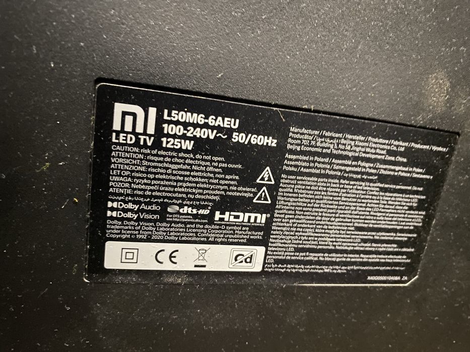 Телевізор Xiaomi Mi TV (L50M6-6AEU) 50 дюймів