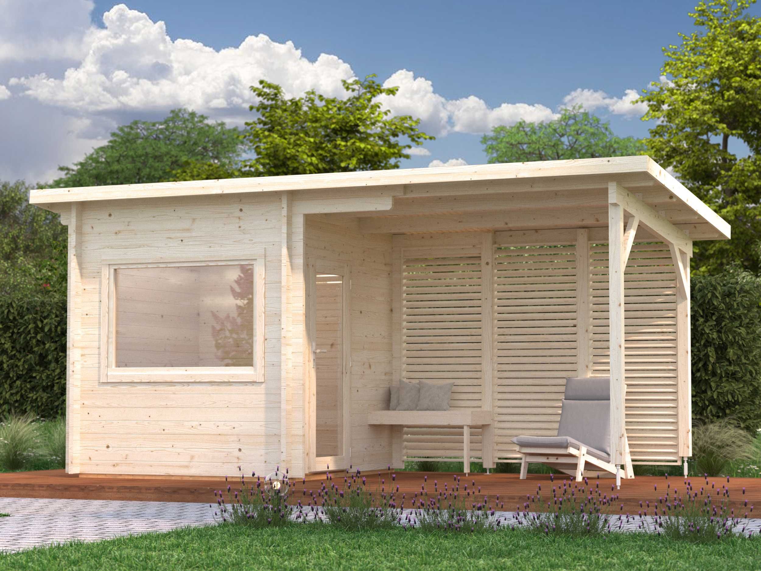 Sauna ogrodowa prostokątna, świerk skandynawski