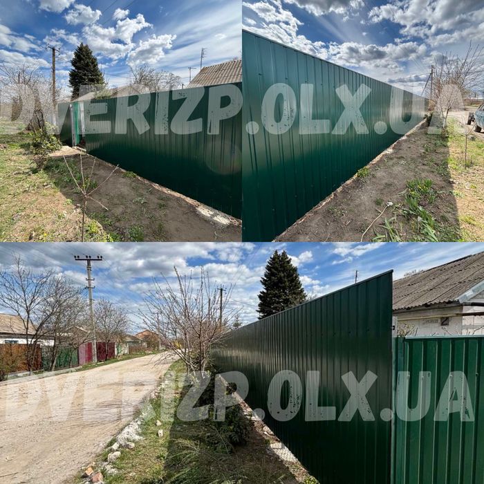 Паркан із профнастилу заборы из профнастила кованые ворота калитки