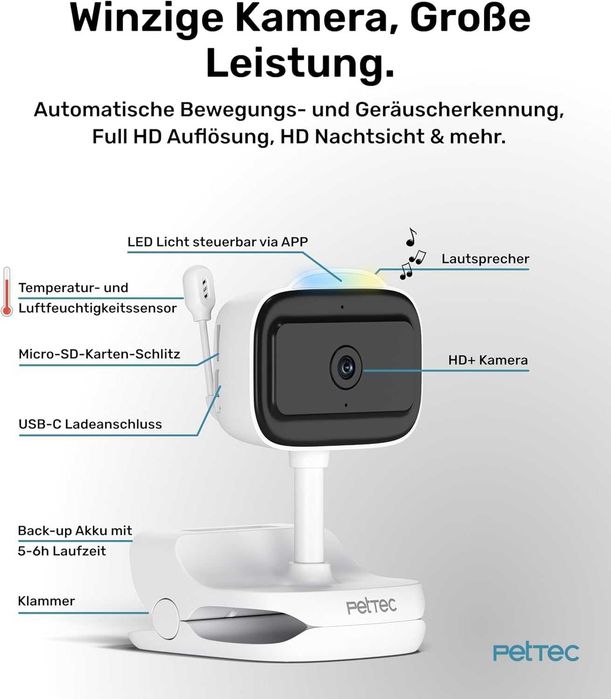 Niania elektroniczna WIFI Monitoring Tryb nocny czujnik temperatury738