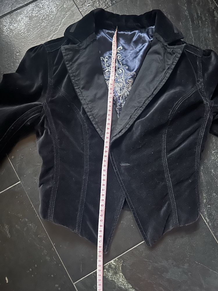 Aksamitny zakiet river island xs