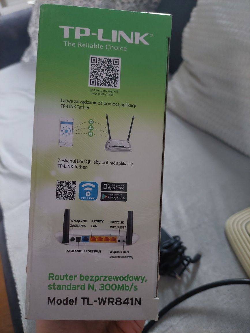 Router bezprzewodowy standard N, 300 Mb/s