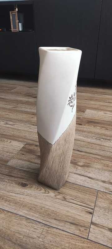 wazon wysoki beżowy 48 cm