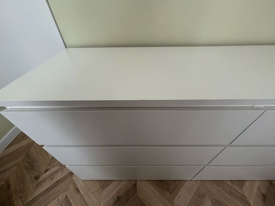 Komoda Ikea malm biała 6 szuflad