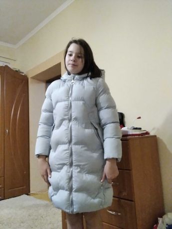 Тепла куртка для дівчинки. Довге пальто