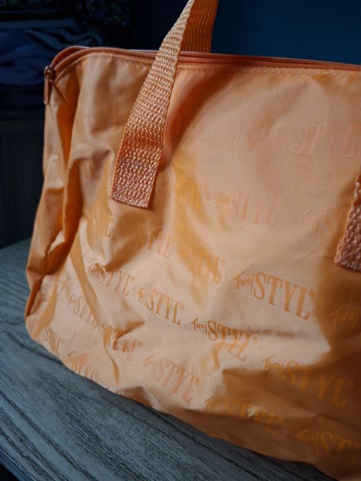 Mała pomarańczowa torba na zamek na zakupy podróż Twój styl