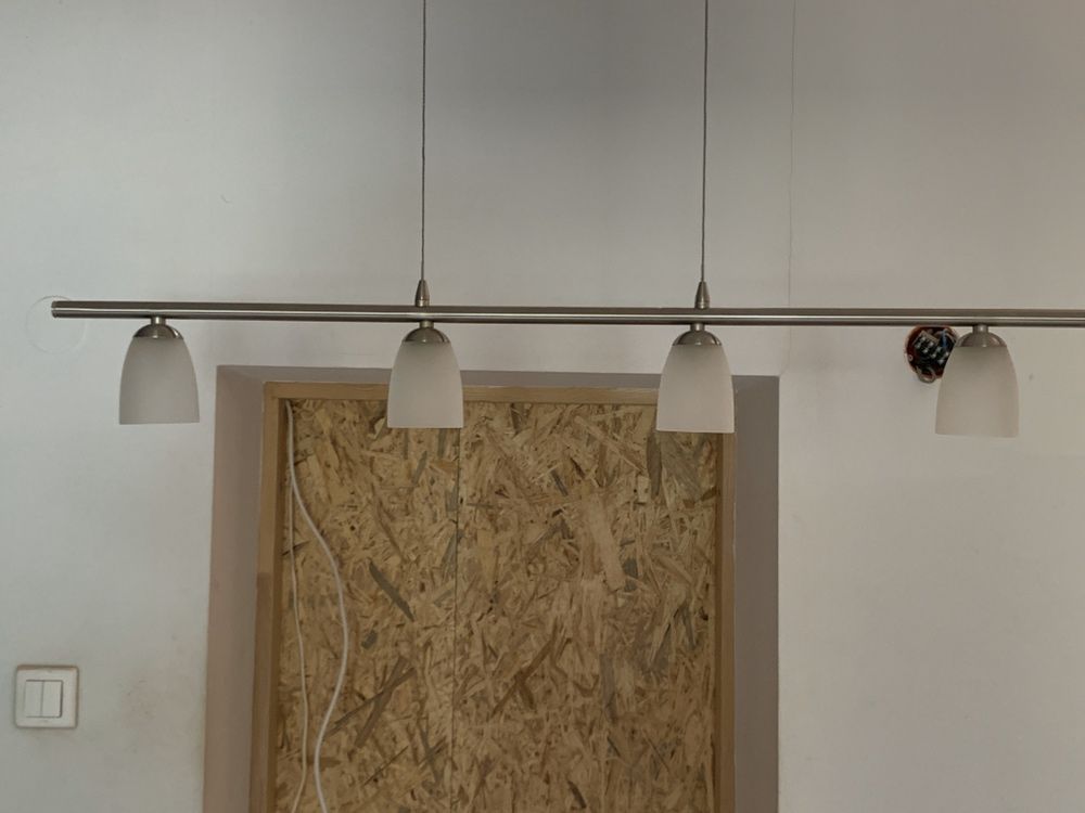 Lampa sufitowa metal szklo
