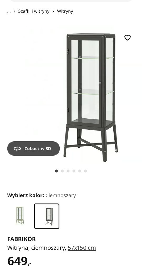 Szklana witryna z Ikea