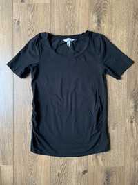 Bluzka t-shirt ciążowa H&M Mama czarna rozmiar S