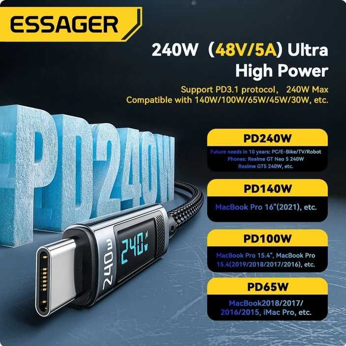 Повербанк зарядная станция Anker 548, 100W Gan блок питания + 4 кабеля