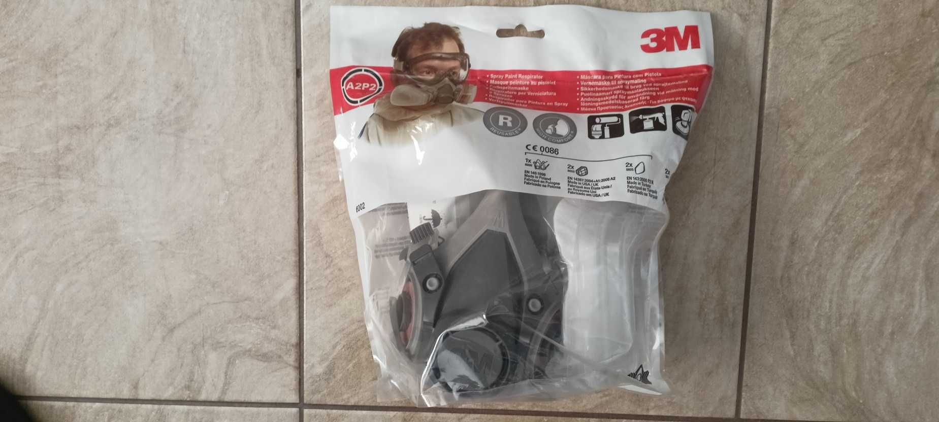 Półmaska, maska 3M6200, zestaw filtrów