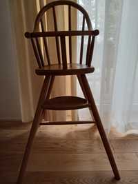 Wysokie bukowe krzesło dla dziecka ikea