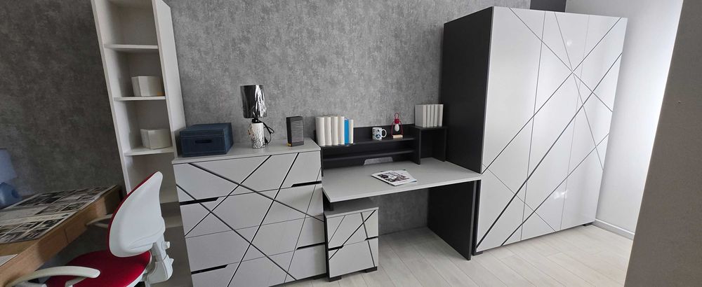 MEBLIK X Dark szafa komoda biurko box