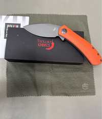 Nóż skladany Trollsky Knives mandu orange G10