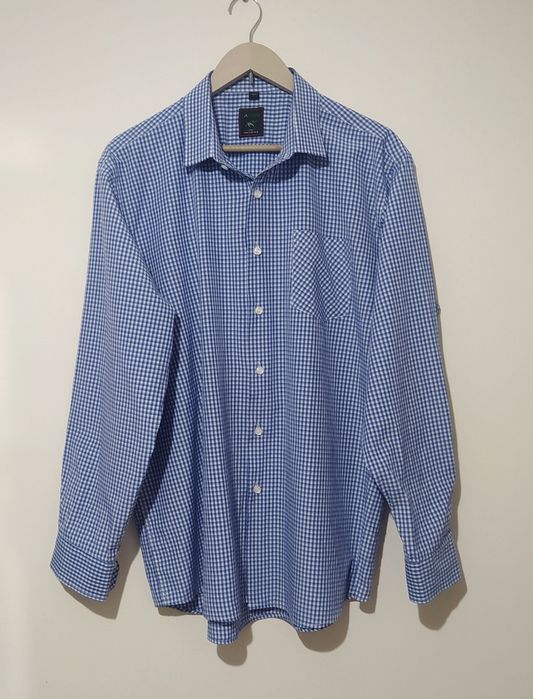 Koszula męska w kratkę LAVIINO 43/44