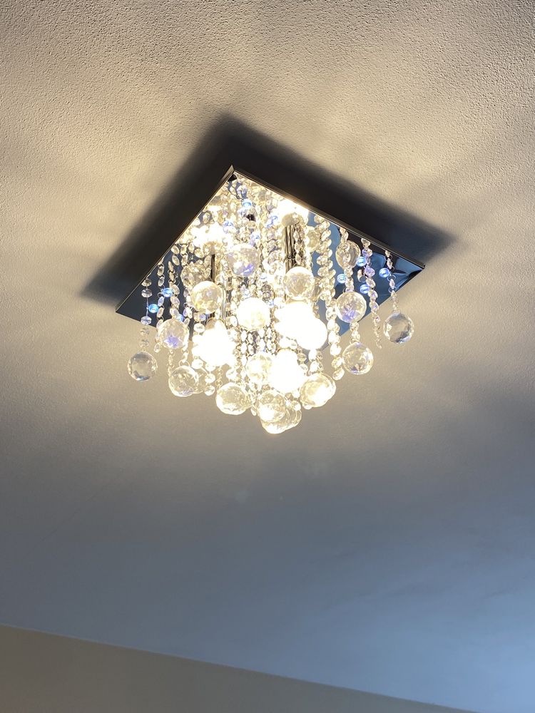 Lampa sufitowa London Crystal srebrna