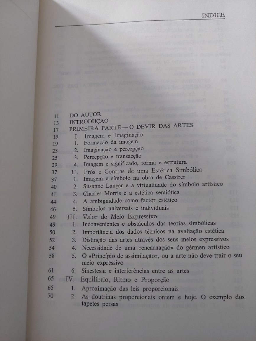 Livro O Devir das Artes, de Gillo Dorfles