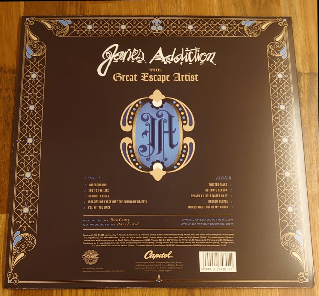 Jane's Addiction The Great Escape Artist LP