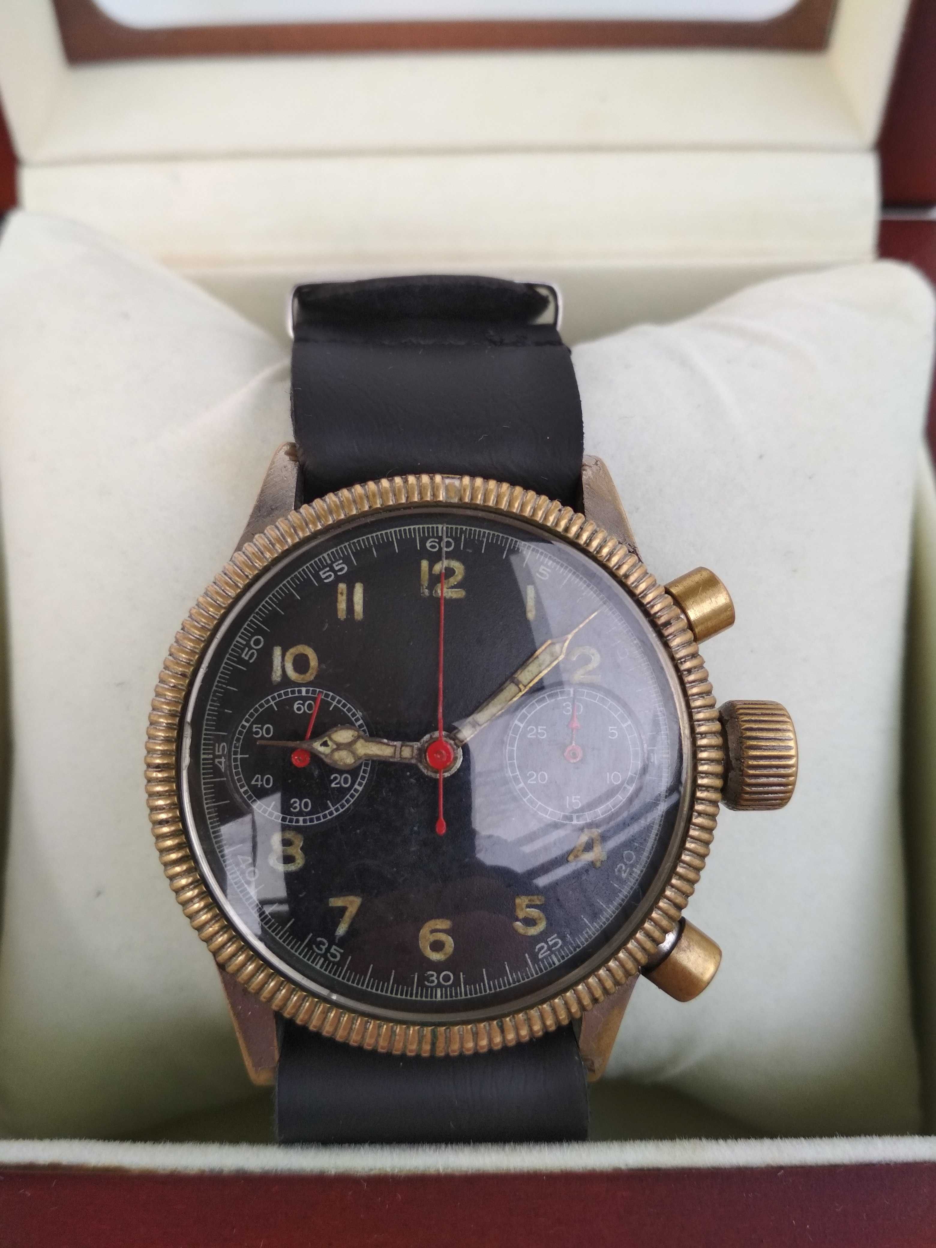 Glashütte Original Tutima Urofa 59 pilot zegarek wojskowy