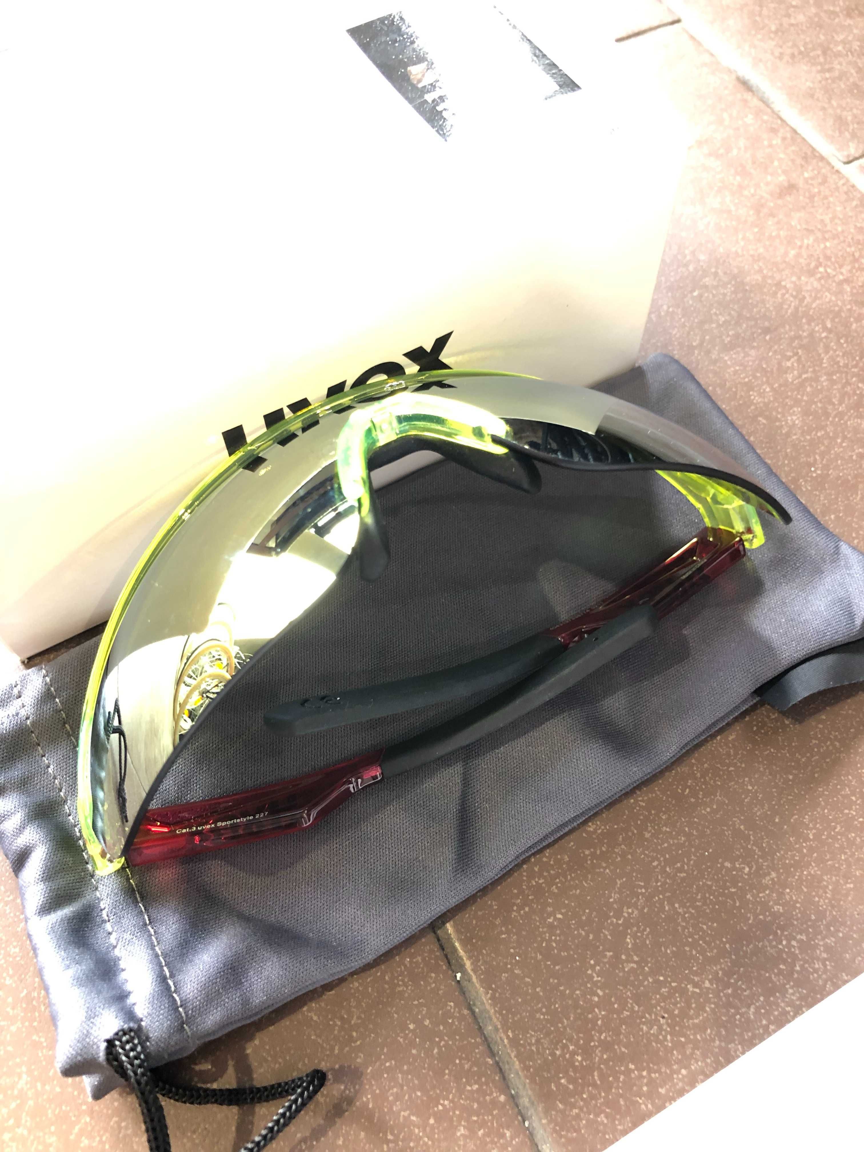 POWYSTAWOWE Okulary UVEX SPORTSTYLE 227 Yellow/Red Okazja!!