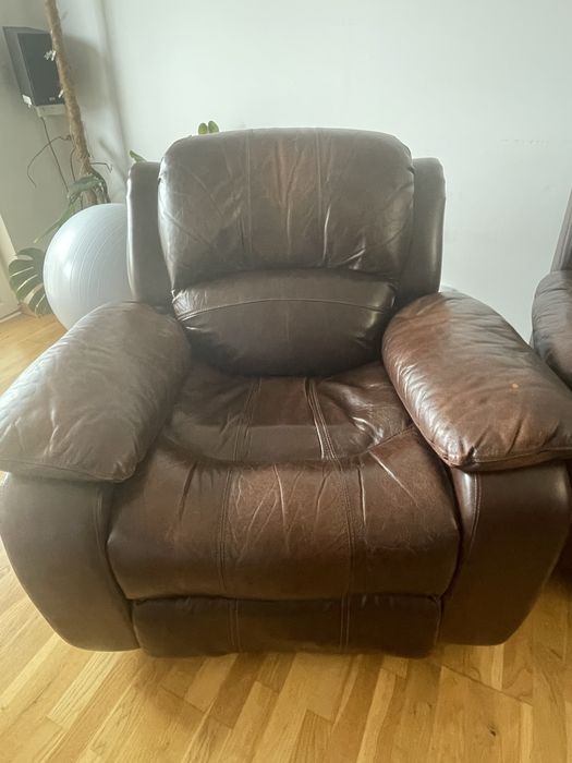 Sprzedam skórzany komplet wypoczynkowy Cheers