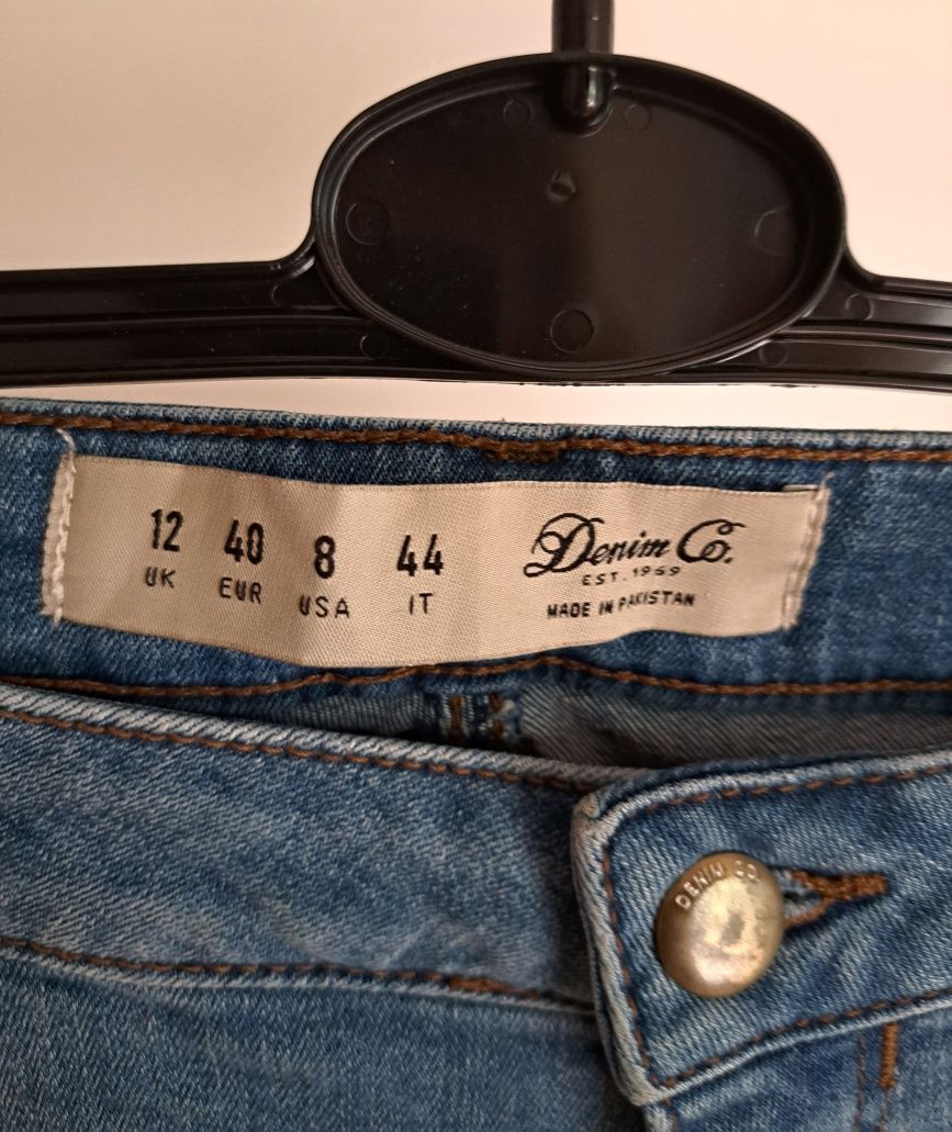 Spodnie jeansowe rurki skinny jeans z dziurami L 40 Denim&Co