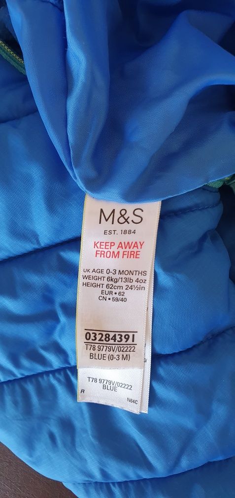 Продам демисезонный комбинезон MARKS & SPENCER