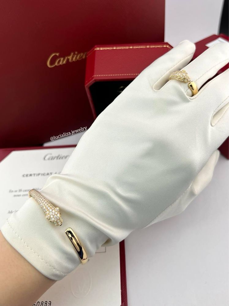 Браслет в стиле Cartier  Panthere   золото