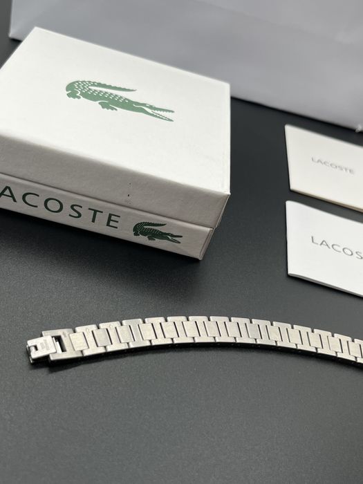 Bransoleta Meska Lacoste Metropole Nowa Srebrna