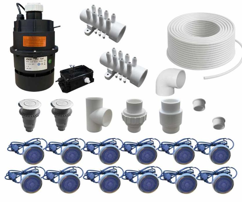 Zestaw Aeromasaż z Oświetleniem LED Masaż powietrzny