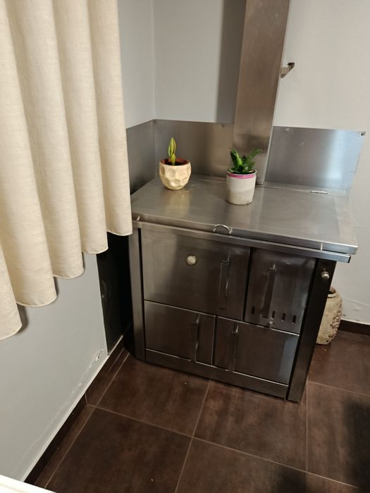 Fogão de lenha em inox