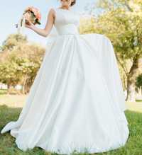 Весільна сукня айворі, атлас