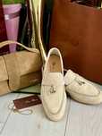 Loro Piana Summer Walk lux лофери 1:1 лоферы лоро пиано бежеві лофери