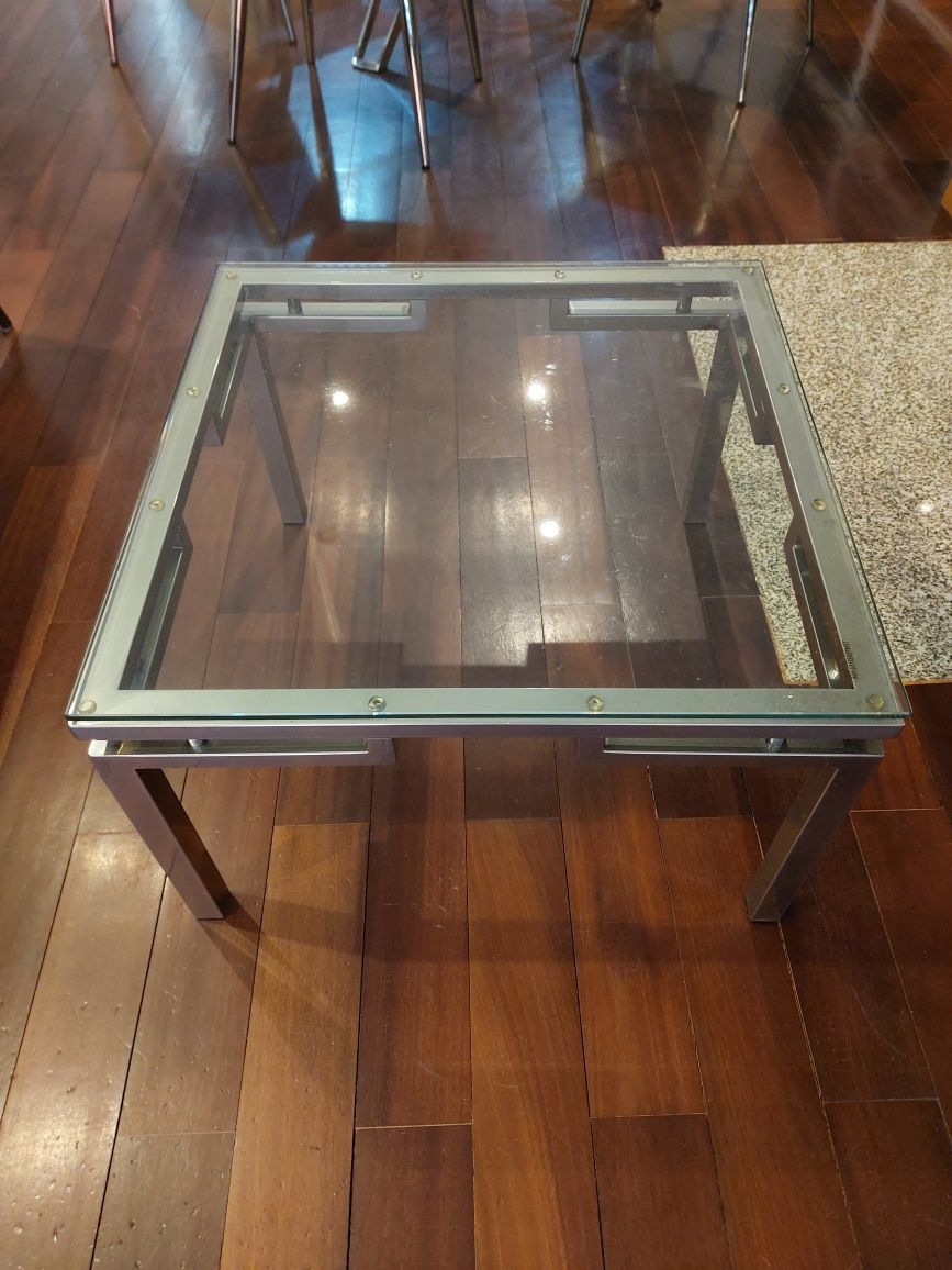 Mesa de centro em Vidro/Inox
