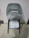 Hoker szary welurowy wysoki stanowisko pedicure