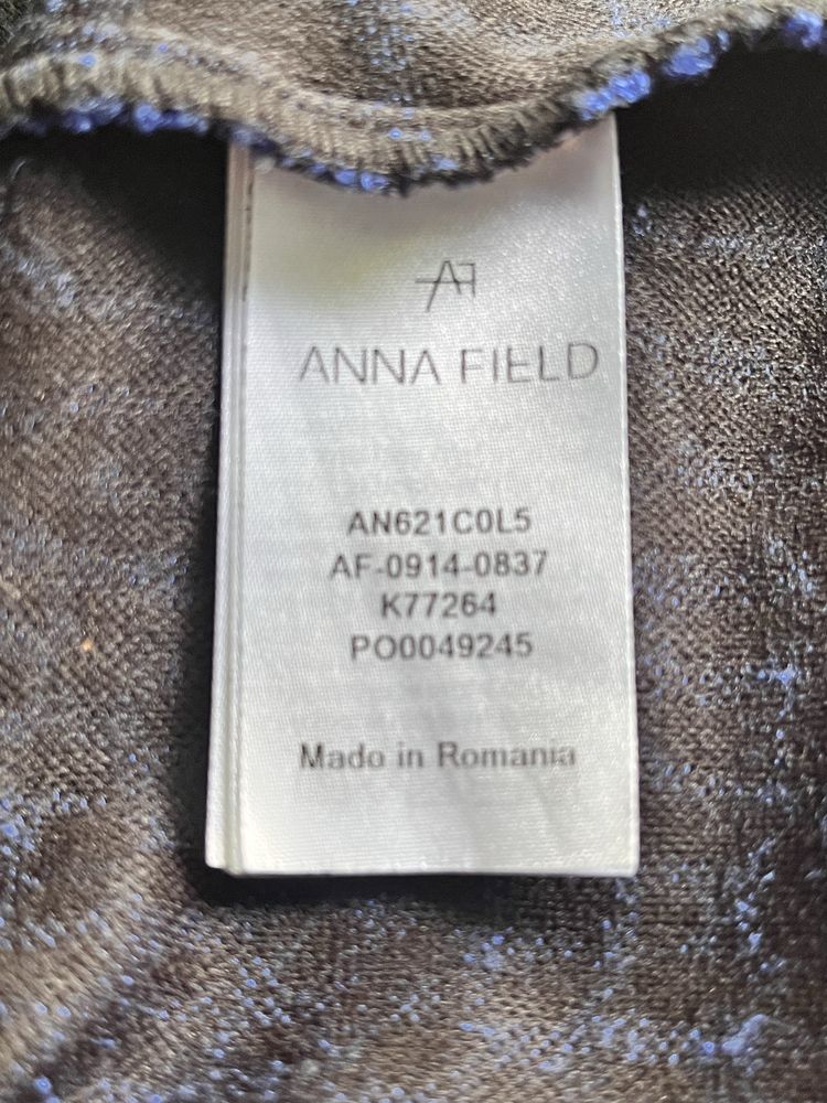 Anna Field - Sukienka czarno chabrowa bez rękawów wiskoza