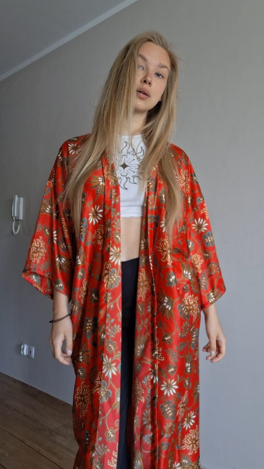 Nowe Kimono z jedwabiu z Bali, orientalne , egzotyczne ,  szlafrok