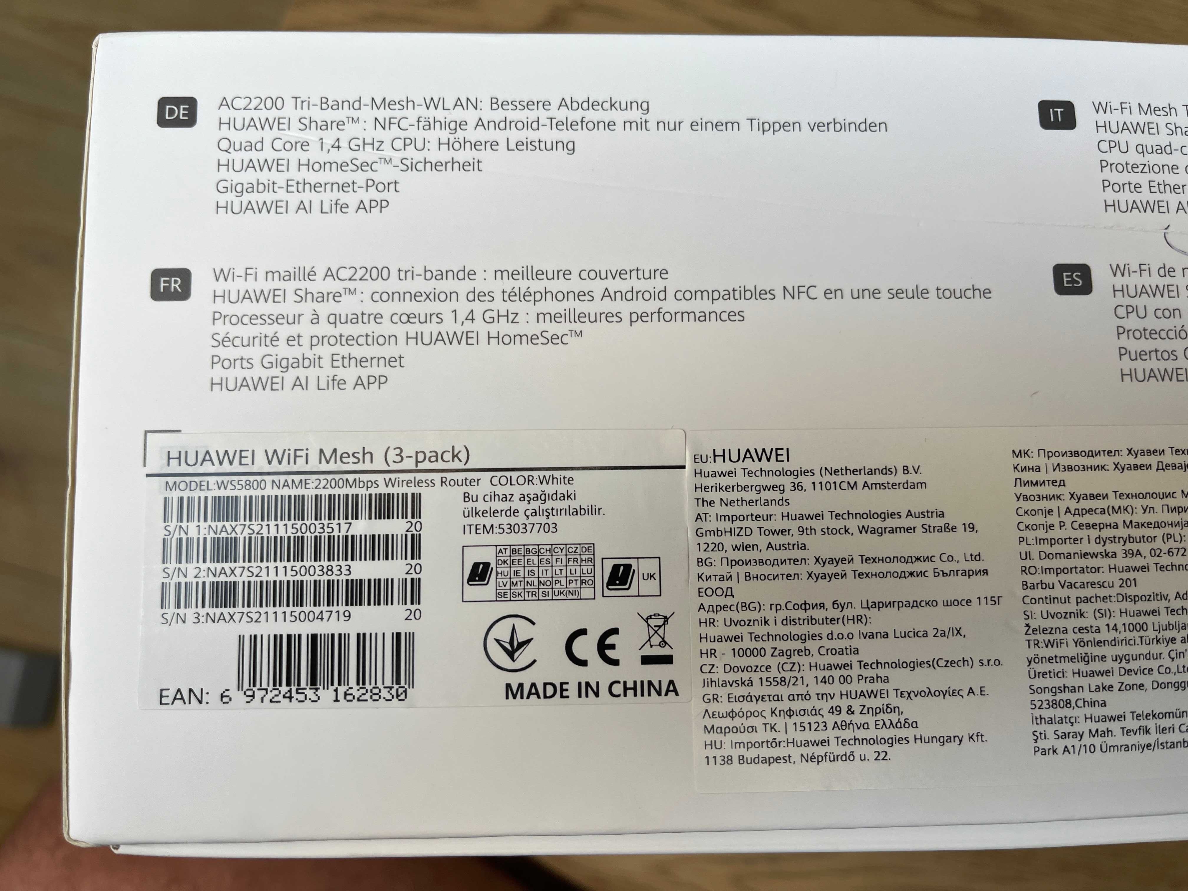 Router Huawei WiFi Mesh WS5800 3szt. Biały