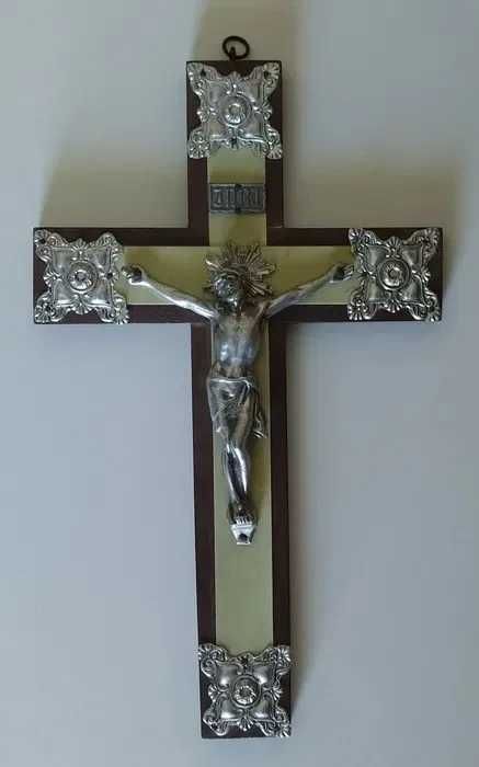 Crucifixo madeira/metal