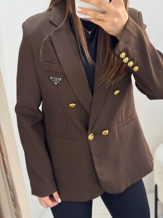 Жіночий піджак коричневий Prada